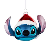 Hallmark Disney Lilo & Stitch Glass Christmas Ornament - Festive Stitch - undefined undefined