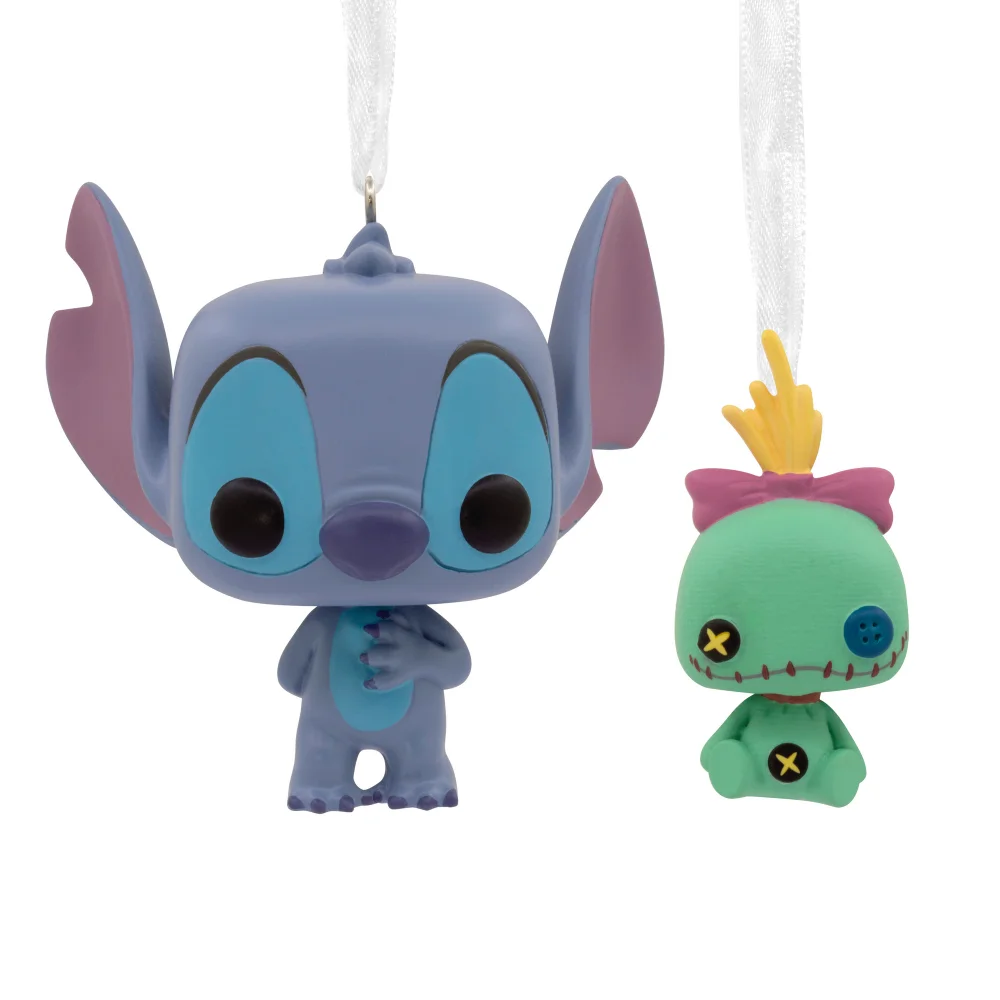 Hallmark Funko POP! Disney Lilo & Stitch Christmas Ornaments - 2 Pack Stitch & Scrump Image 1