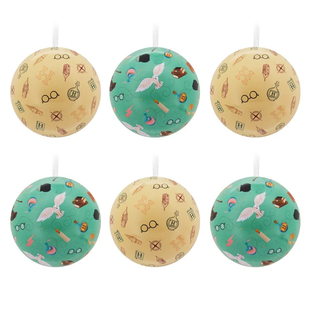 Hallmark Harry Potter Tin Ball Christmas Ornaments, Pack of 12