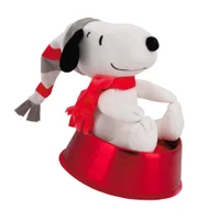 Hallmark PEANUTSTM Plush Christmas Tree Topper - SNOOPY & Dog Bowl - undefined undefined