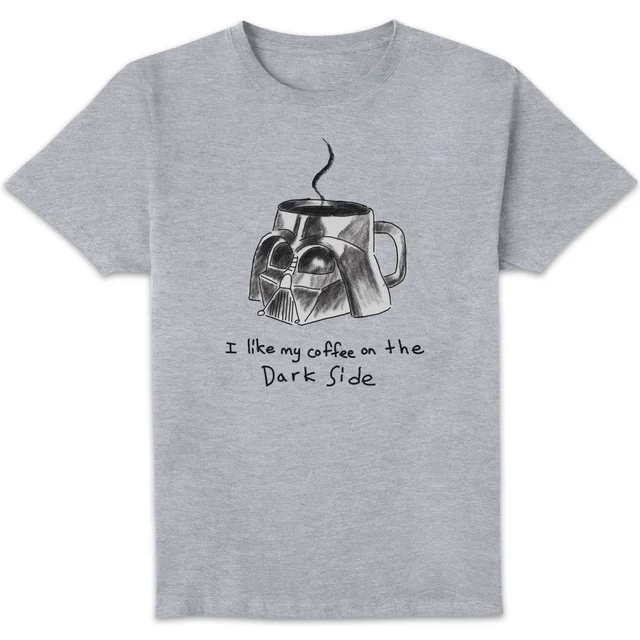 Star Wars Dark Side Coffee Unisex T-Shirt - Grey