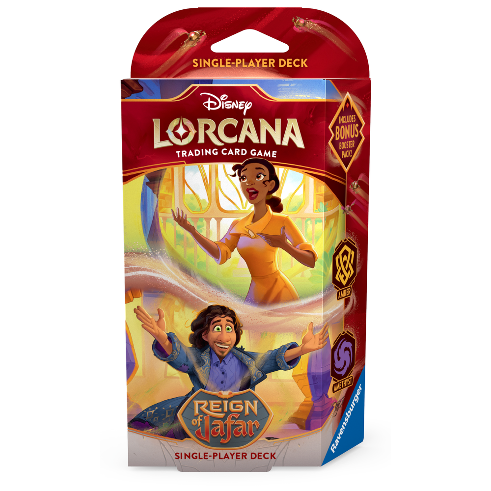 Disney Lorcana Trading Card Game Reign of Jafar Amber & Amethyst Starter Deck Image 1