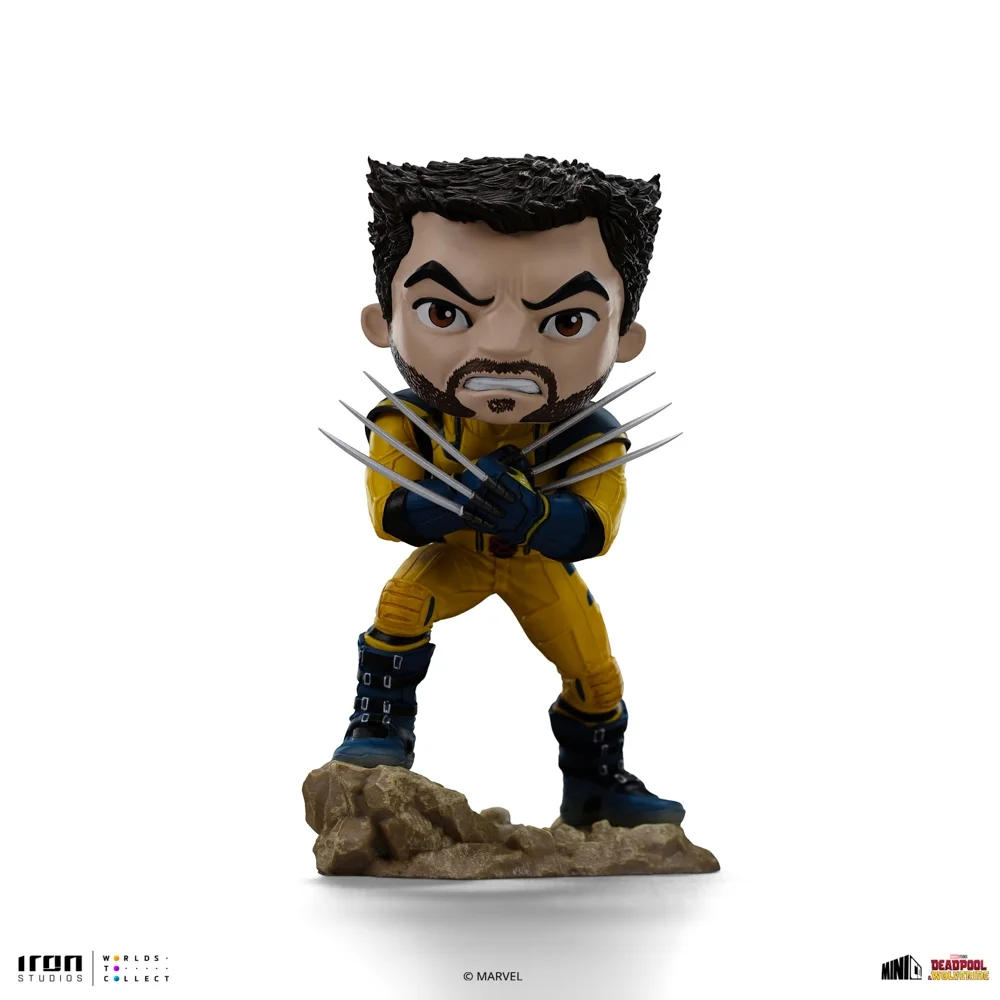 Iron Studios Deadpool and Wolverine Wolverine Unmasked MiniCo Statue Image 1