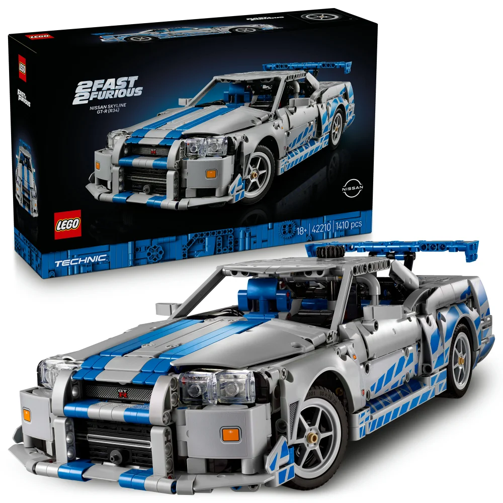 LEGO® Technic 2 Fast 2 Furious Nissan Skyline GT-R (R34) Car Model Kit 42210 Image 1