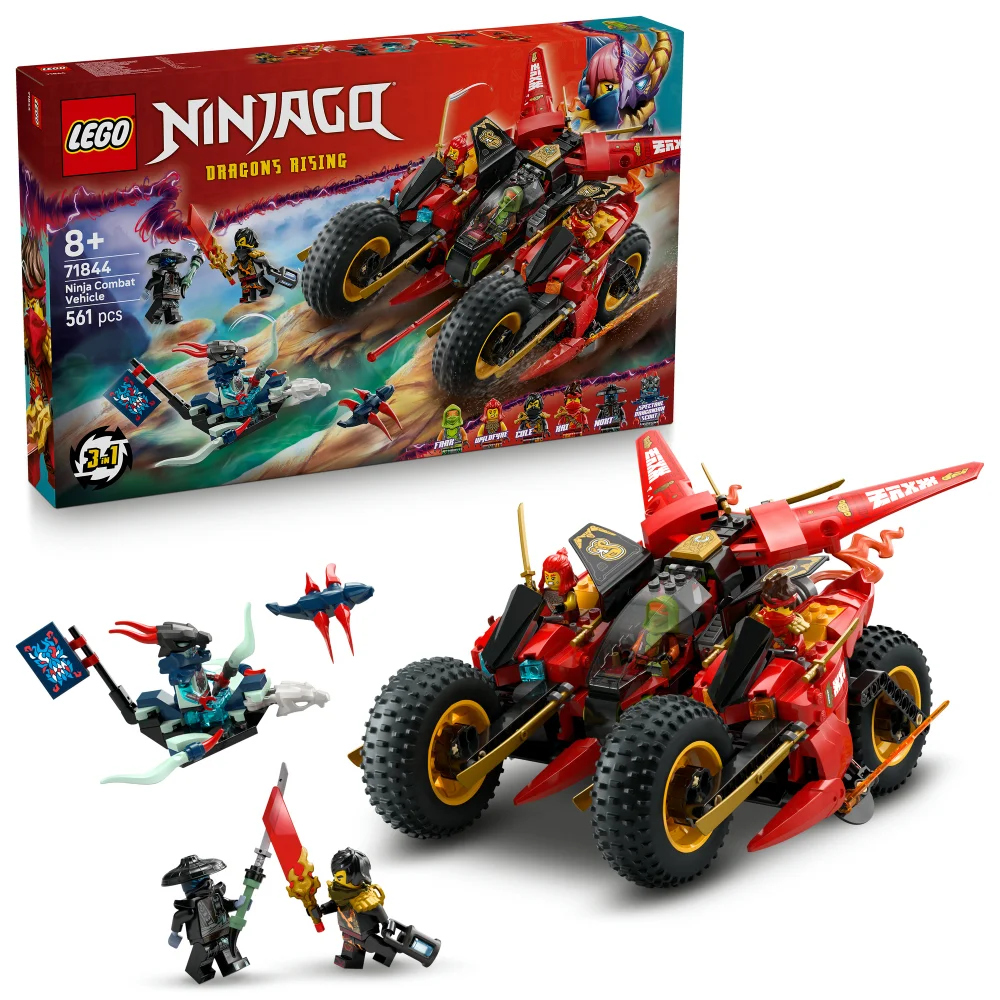 LEGO® NINJAGO® Ninja Combat Vehicle 3-in-1 Toy Building Set 71844 Image 1
