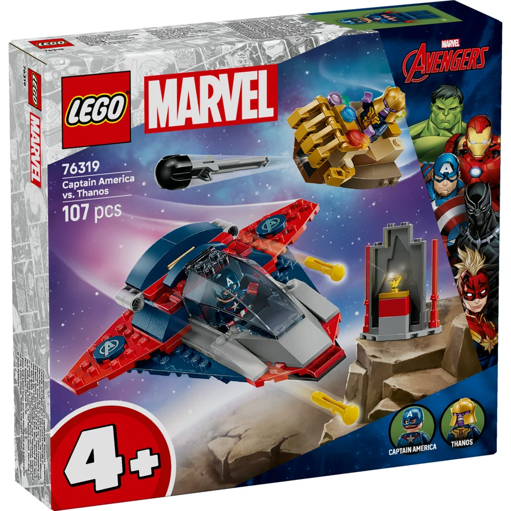 LEGO® ǀ Marvel Captain America vs. Thanos, Super Hero Building Toy with Minifigures 76319 Image 1
