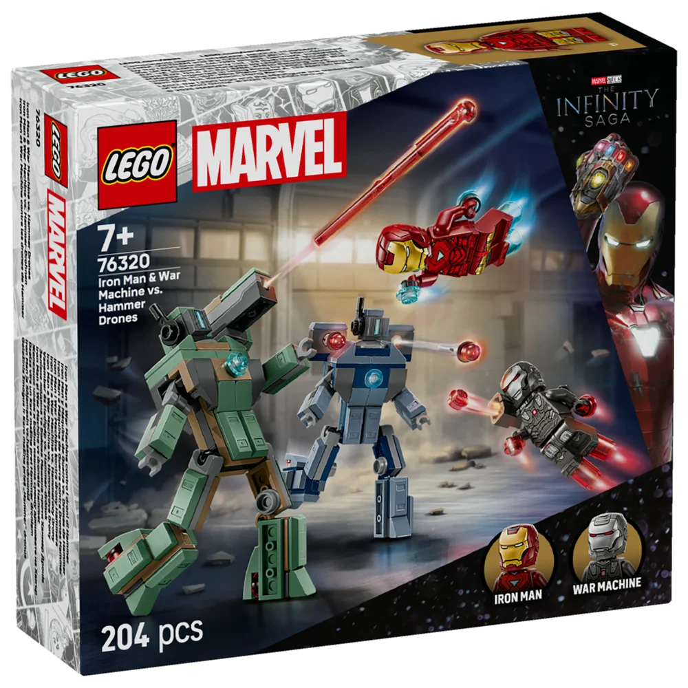 LEGO® ǀ Marvel Iron Man & War Machine vs. Hammer Drones Building Toy 76320 Image 1