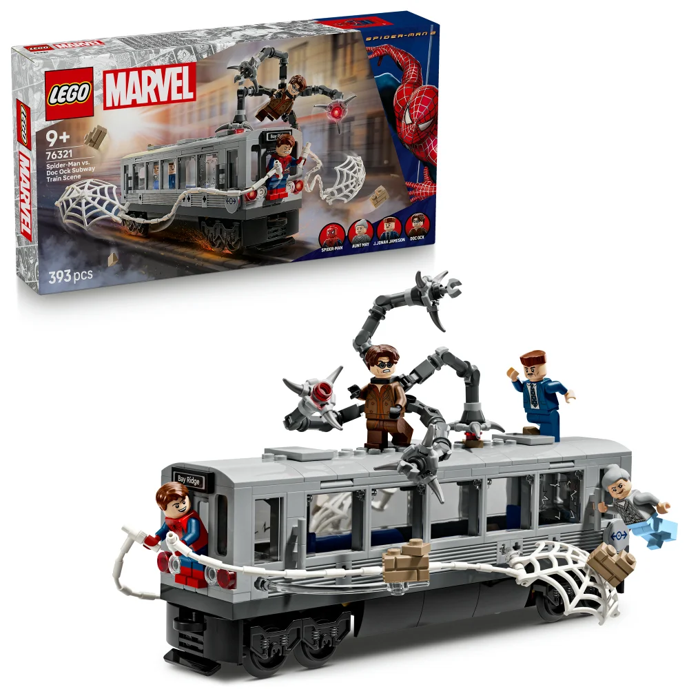 LEGO® ǀ Marvel Spider-Man vs. Doc Ock Subway Train Scene Building Toy 76321 Image 1