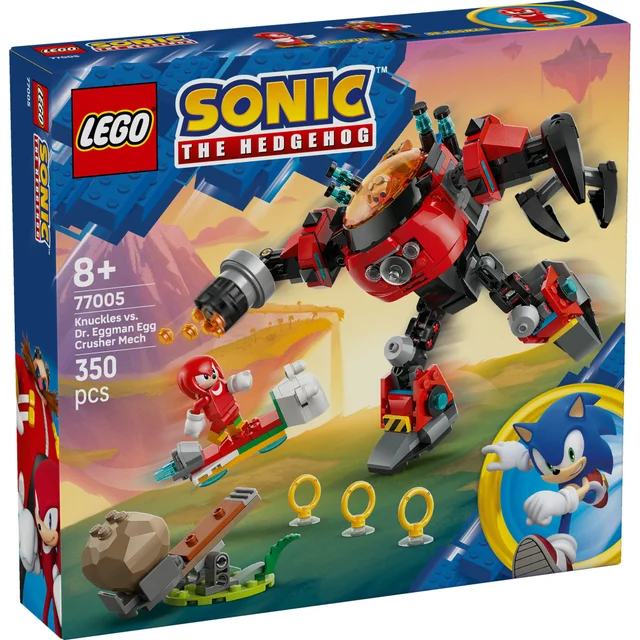 LEGO® Sonic the Hedgehog™ Knuckles vs. Dr. Eggman Egg Crusher Mech Toy Set 77005