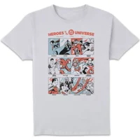 DC Comics Justice League Heroes Of The Universe Unisex T-Shirt - White - undefined undefined