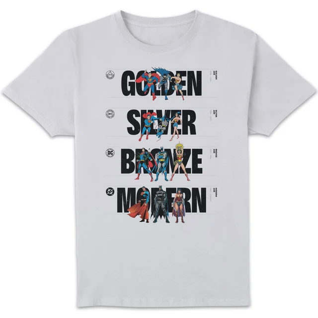 DC Comics Justice League DC Through The Ages Unisex T-Shirt - White