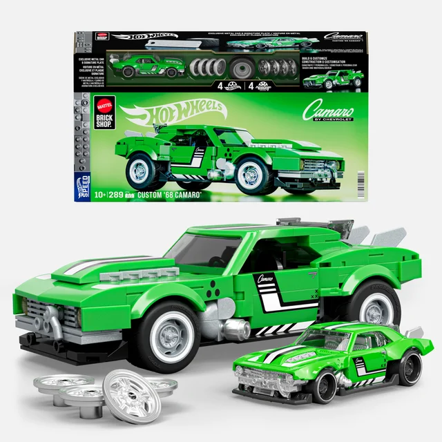Mattel Brick Shop Hot Wheels Speed Custom 68 Camaro Building Set