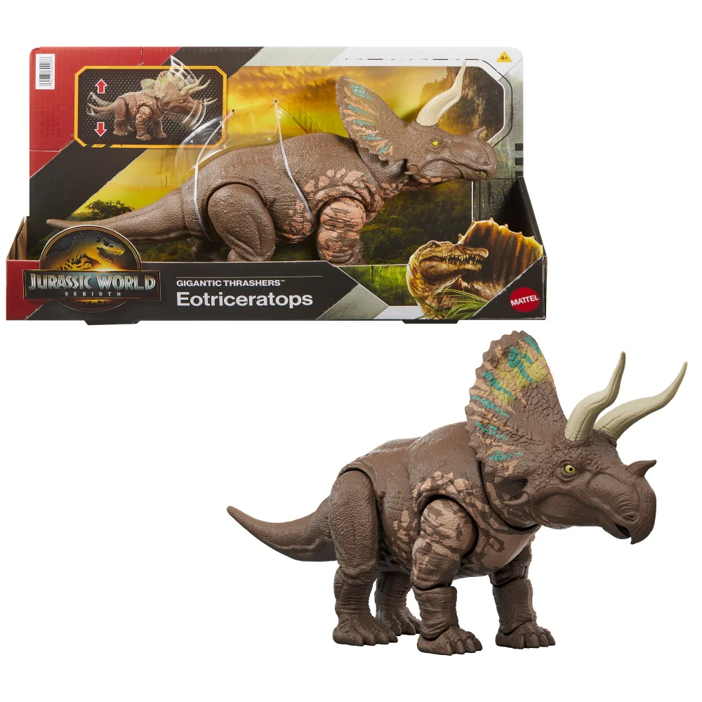 Jurassic World Saga Gigantic Thrashers: Eotriceratops Dinosaur Figure Image 1