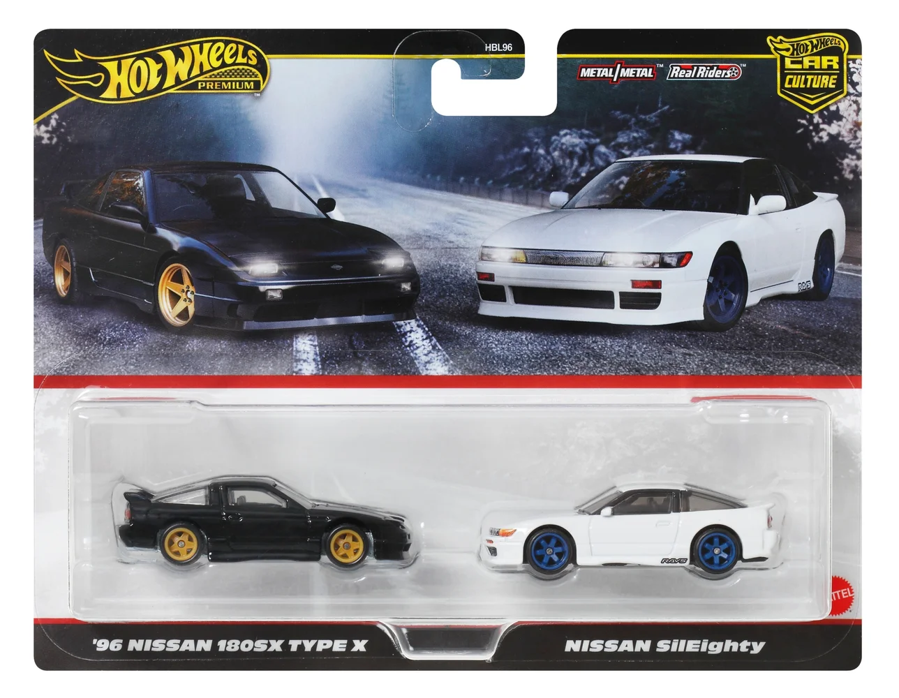 Hot Wheels Premium 2-Pack 2025 Mix 1 Nissan Sileighty & 96 Nissan 180SX Type X Image 1