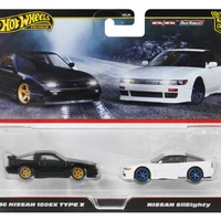 Hot Wheels Premium 2-Pack 2025 Mix 1 Nissan Sileighty & 96 Nissan 180SX Type X