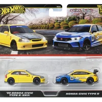 Hot Wheels Premium 2-Pack 2025 Mix 2 99 Honda Civic Type R (EK9) & 24 Honda Civic Type-R