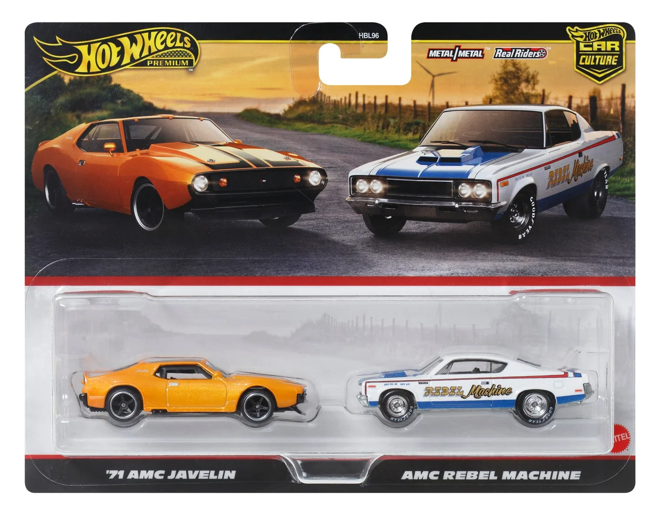 Hot Wheels Premium 2-Pack 2025 Mix 1 71 AMC Javelin & AMC Rebel Machine Image 1