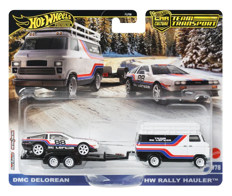 Hot Wheels Premium Team Transport Mix 2 DeLorean DMC12