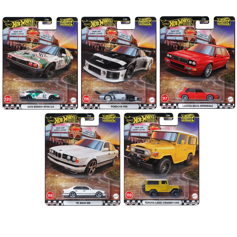 Hot Wheels Premium Boulevard 2025 Mix 1 Complete 5-Pack Bundle Image 1