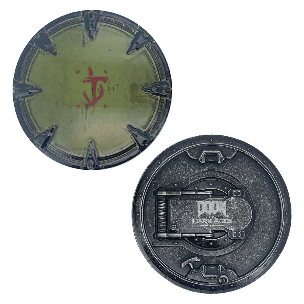 DOOM: The Dark Ages Saw Shield Medallion and Art Card Image 1