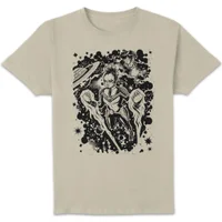 Marvel Captain Marvel Line Art Unisex T-Shirt - Cream