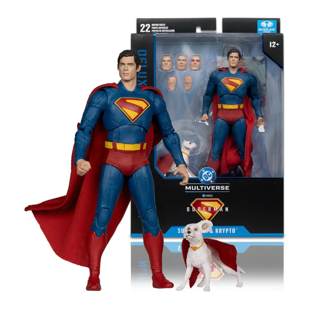 McFarlane Toys DC Comics Superman Movie Superman and with Krypto The Super Dog Deluxe Action Figure 7" Image 1