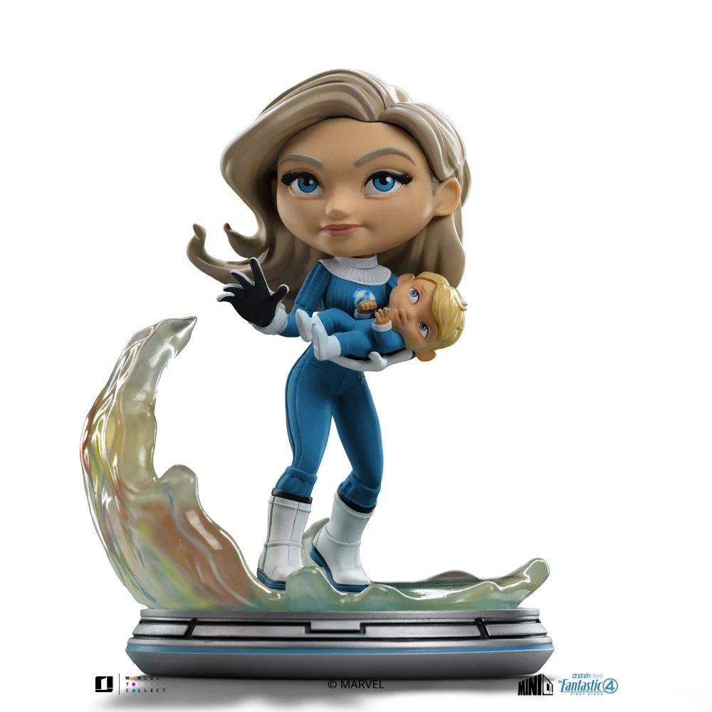 Iron Studios Fantastic Four Invisible Woman and Franklin MiniCo Figure Image 1