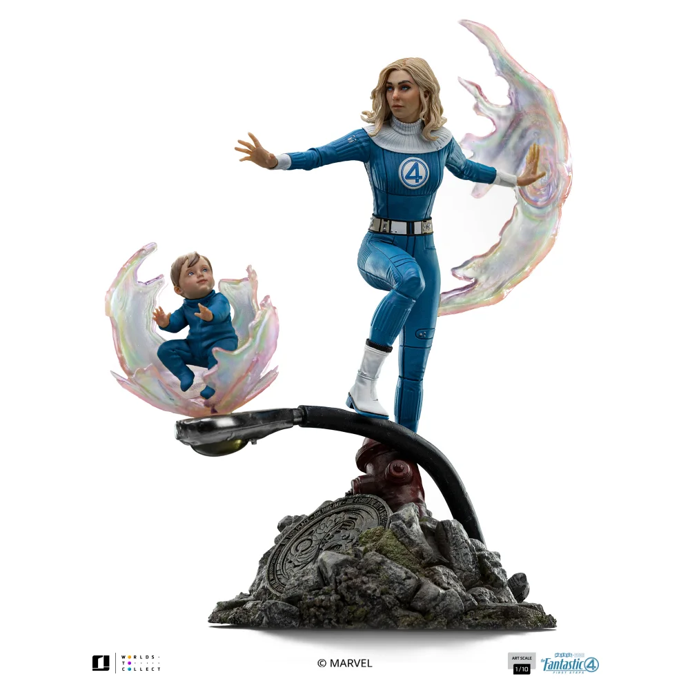 Iron Studios Fantastic Four Invisible Woman and Franklin Art Scale 1/10 Statue Image 1