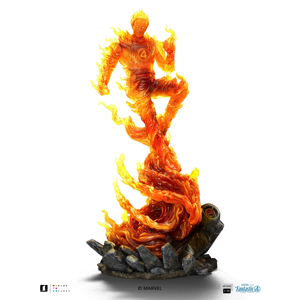 Iron Studios Fantastic Four Human Torch Art Scale 1/10 Statue Image 1
