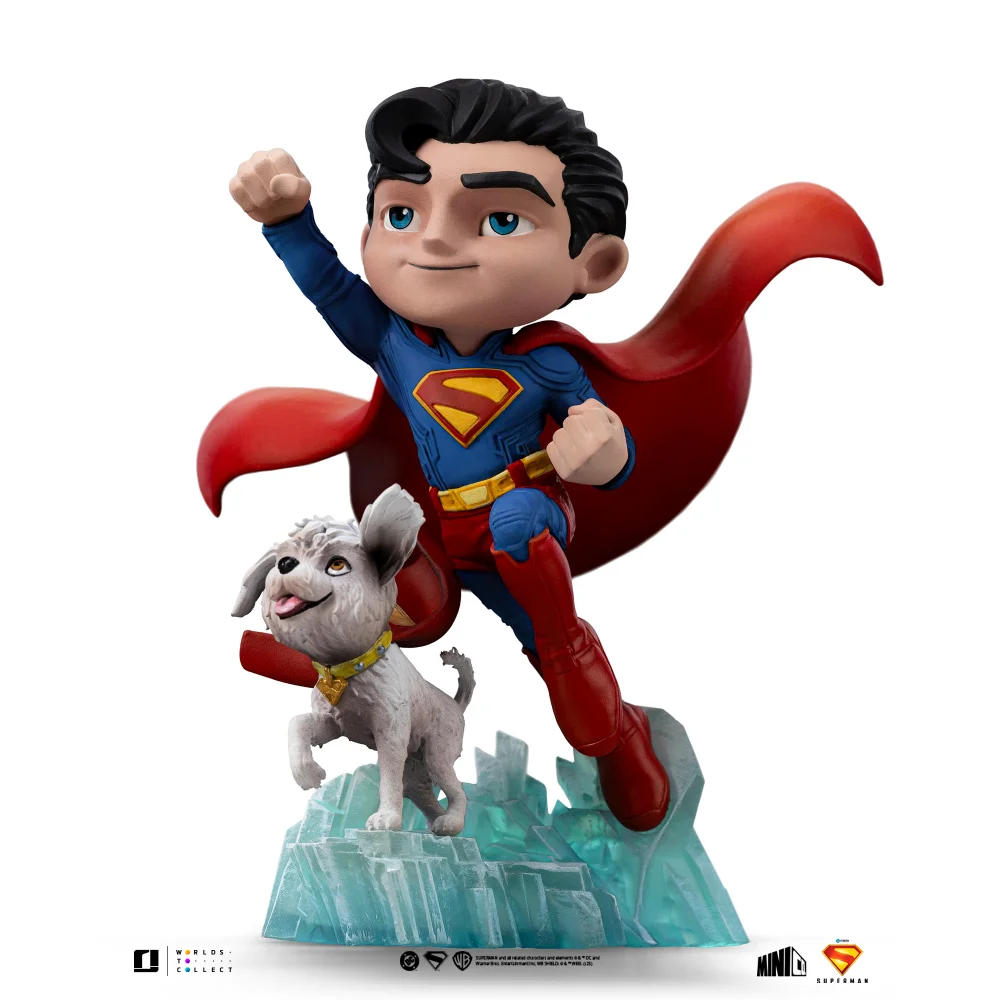 Iron Studios Superman Legacy Superman & Krypto MiniCo Statue Image 1