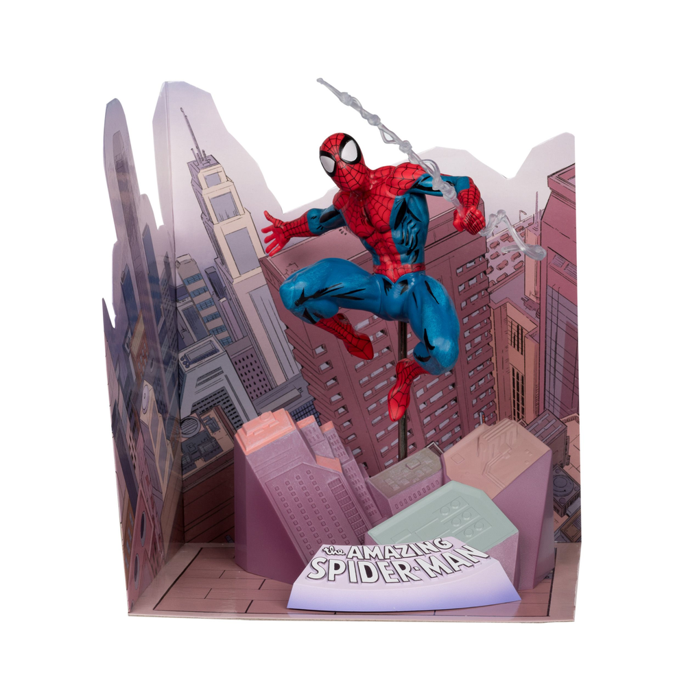 McFarlane Toys Marvel Spider-Man 1:10th Scale Collectible with Scene (The Amazing Spider-Man #1) Image 1