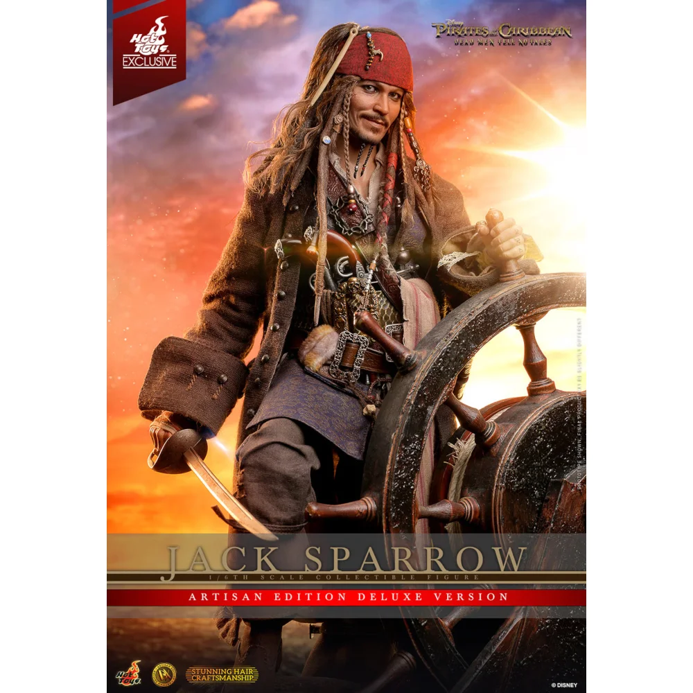 Hot Toys Pirates of the Caribbean Jack Sparrow (Artisan Edition Deluxe Version) 1/6th Scale Figure (30cm) Image 1