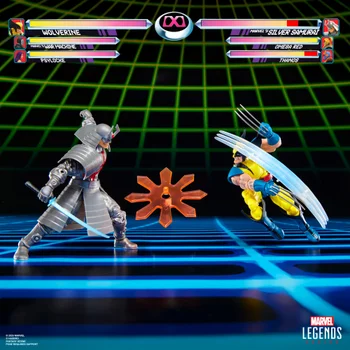 Hasbro Marvel Legends Series Gamerverse Wolverine vs Marvel's Silver Samurai 6-Inch Action Figures