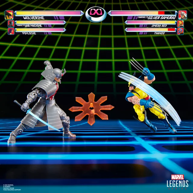 Hasbro Marvel Legends Series Gamerverse Wolverine vs Marvel's Silver Samurai 6-Inch Action Figures