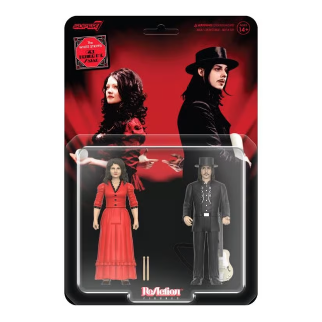 Super7 White Stripes ReAction Wave 1 The White Stripes 2-Pack (Get Behind Me Satan) Figures