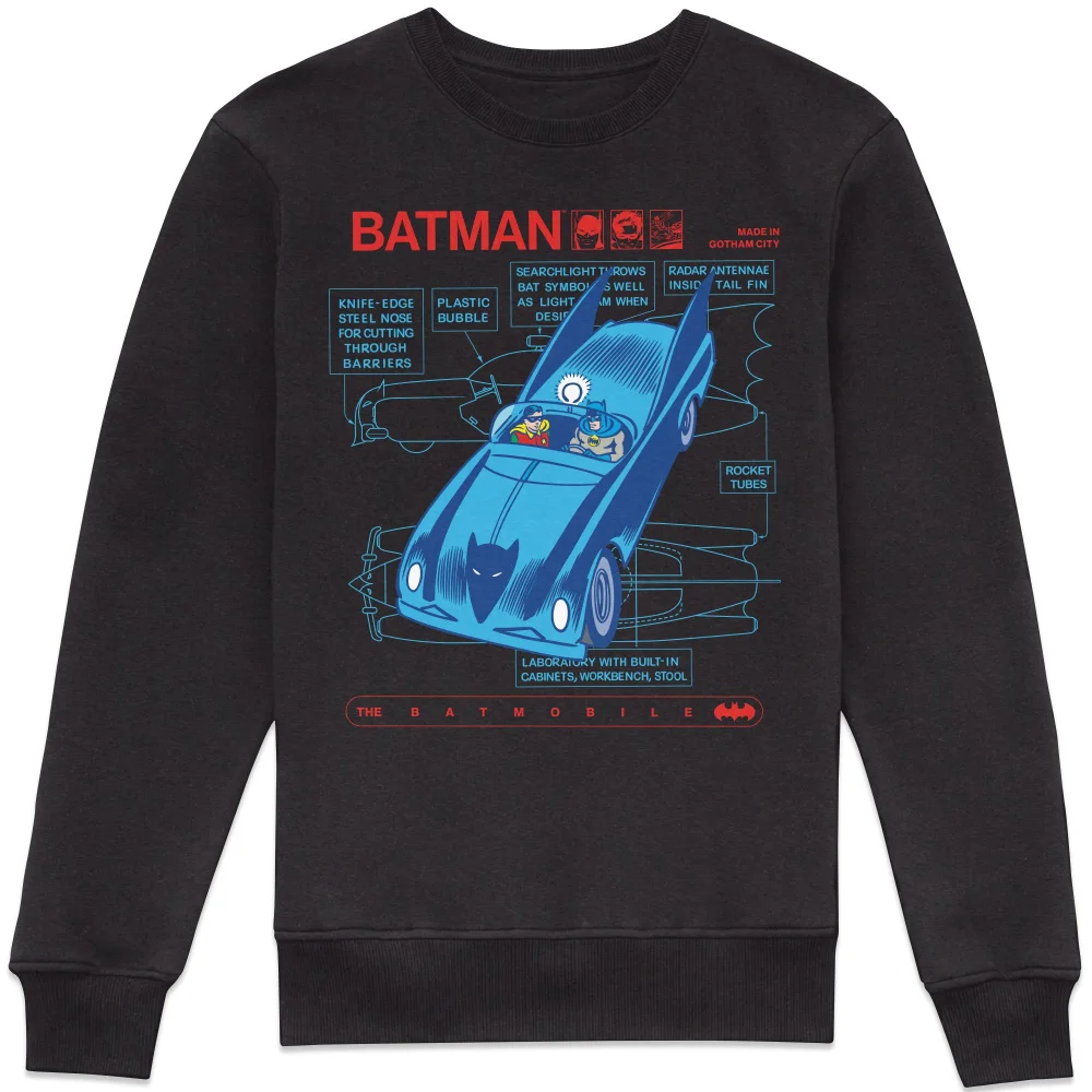 DC Comics Batman Batmobile Sweatshirt - Black - S Image 1