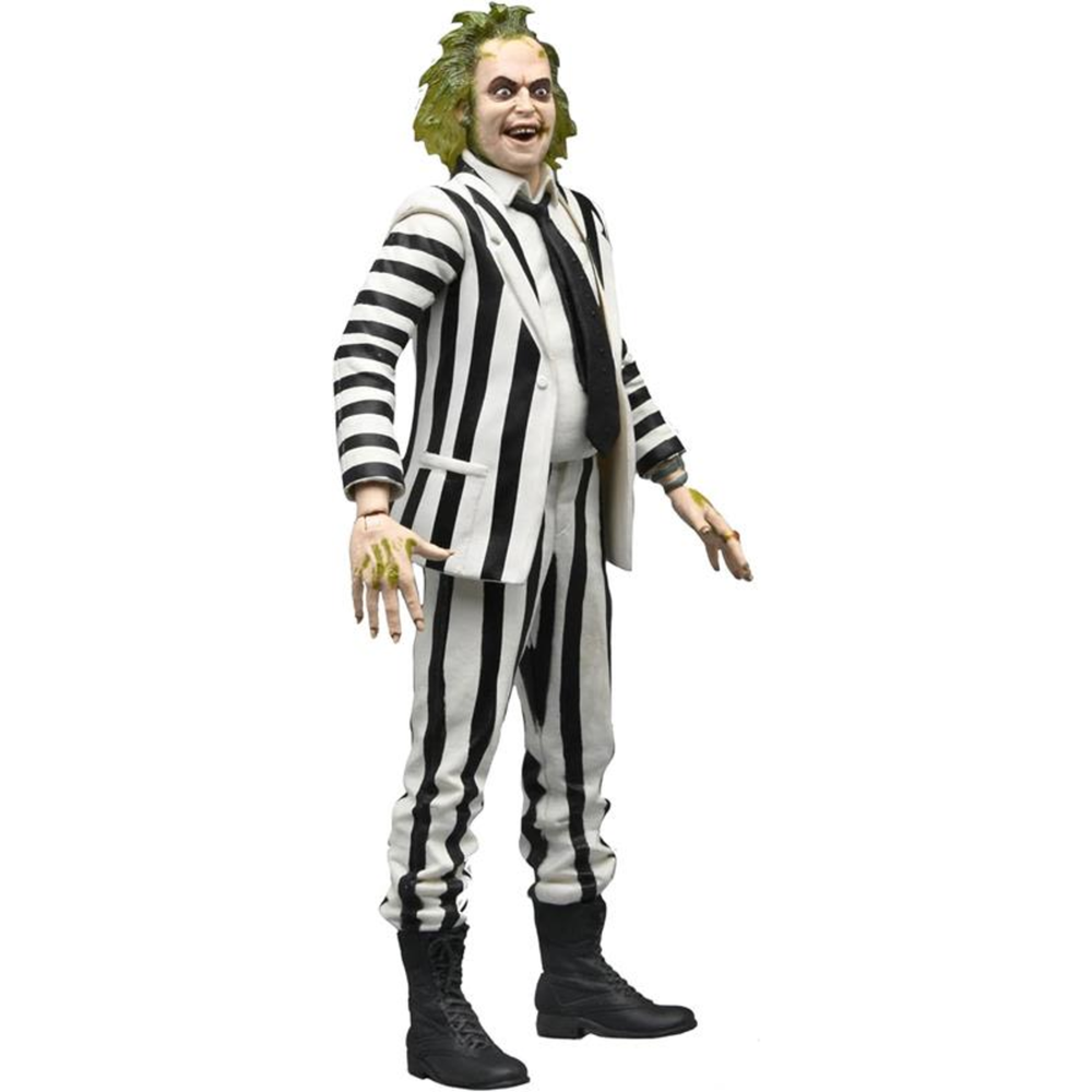 NECA NECA Beetlejuice 7" Figure B&W Striped Suit Beetlejuice Image 1