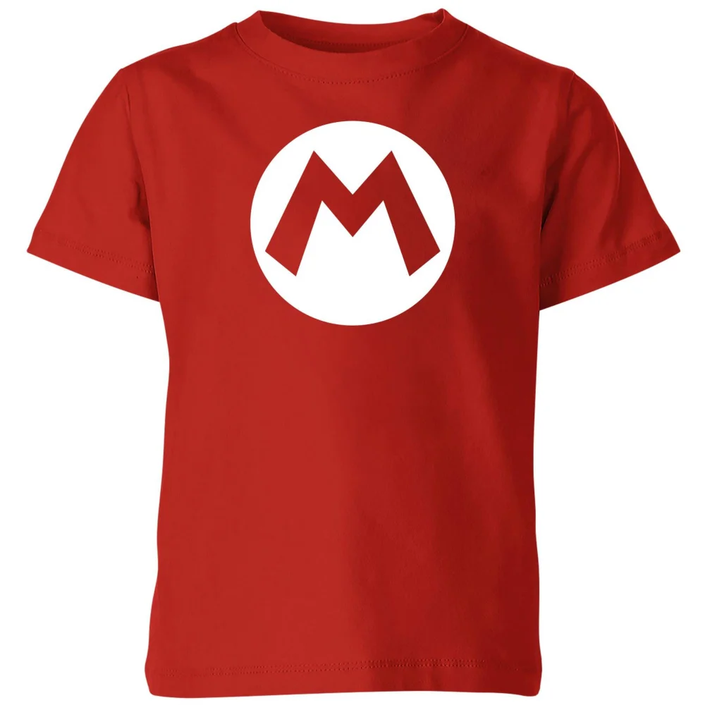 Nintendo Super Mario Badge Kids' T-Shirt - Red - 3-4 Years Image 1
