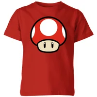 Nintendo Super Mario Power Up Mushroom Kids' T-Shirt - Red - undefined undefined