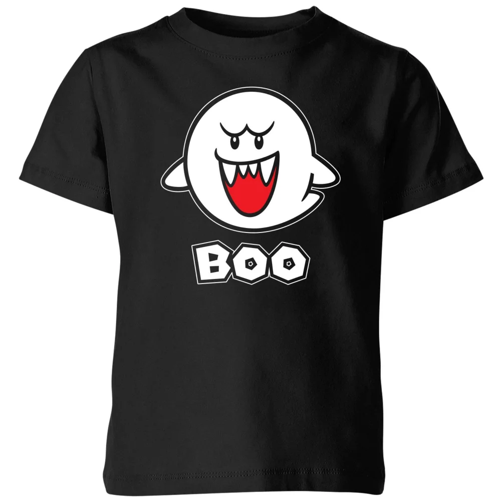 Nintendo Super Mario Boo Kids' T-Shirt - Black - 3-4 Years Image 1