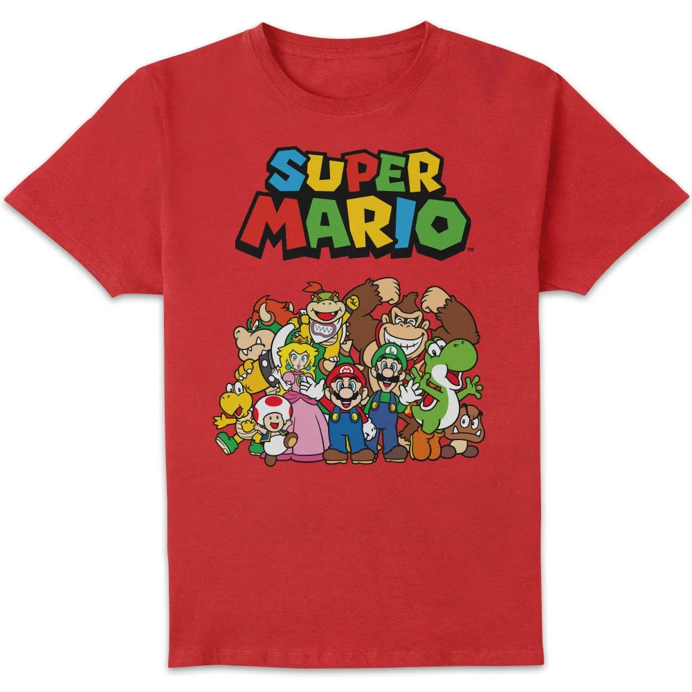 Nintendo Super Mario Squad Unisex T-Shirt - Red - S Image 1