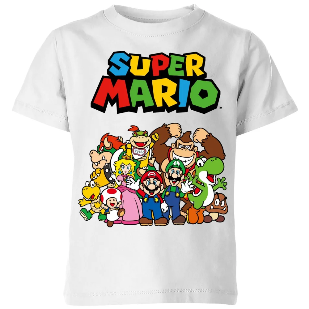 Nintendo Super Mario Squad Kids' T-Shirt - White - 3-4 Years Image 1