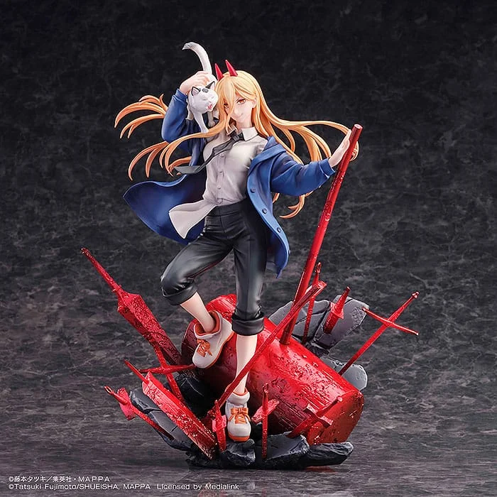 Chainsaw Man Statue 1/7 Power & Meowy 28 cm Image 1