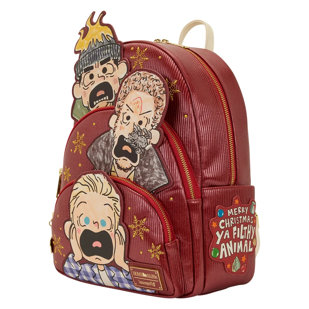 Loungefly Home Alone Triple Pocket Mid-Size Backpack Image 1