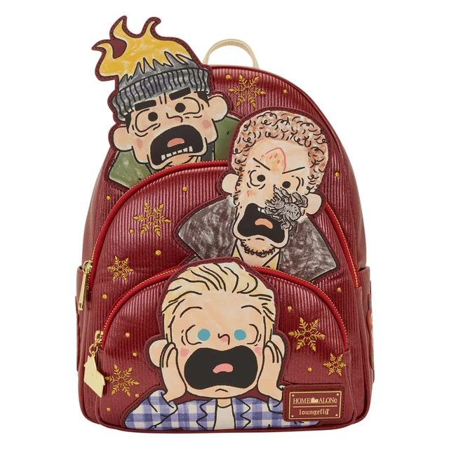 Loungefly Home Alone Triple Pocket Mid-Size Backpack