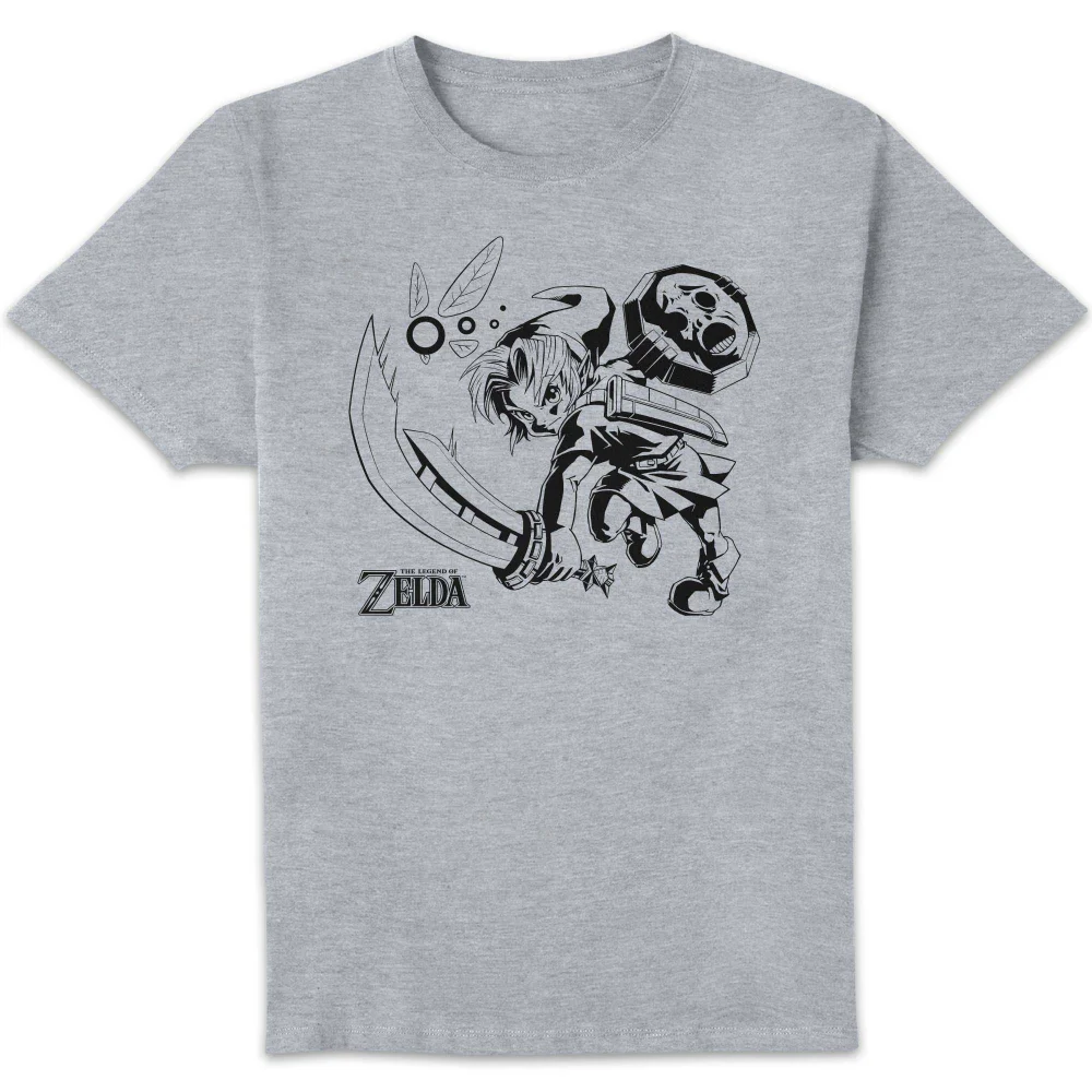 The Legend of Zelda Link And Navi Unisex T-Shirt - Grey - XL Image 1