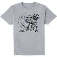 The Legend of Zelda Link And Navi Unisex T-Shirt - Grey - undefined undefined
