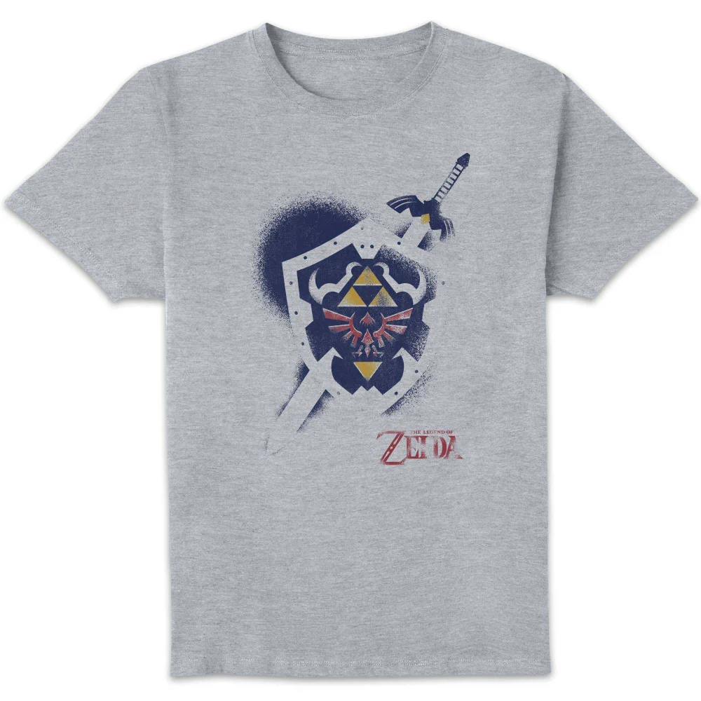 The Legend of Zelda Shield Unisex T-Shirt - Grey - S Image 1