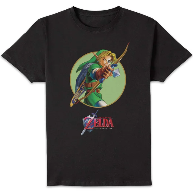 The Legend of Zelda Ocarina Circle Unisex T-Shirt - Black