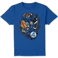 Marvel Fantastic Four Nebular Burst Unisex T-Shirt - Blue - undefined undefined